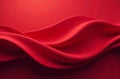 Abstract futuristic background, moving neon red waves. AI Generative