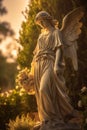 AI Generative - Angelic Adoration: Inspiring Statue Art