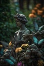 AI Generative - Angelic Embrace: Tender Statue Moments