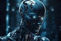 Ai Generative Artificial intelligence robot. Futuristic technology concept. 3D Rendering