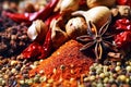 Ai generative. Assorted spices. Seasonings for food