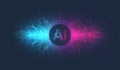 AI Generative Banner Concept In The Digital Style. Generative Ideas Design Element For Internet Technology. Futuristic