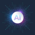 AI Generative Banner Concept In The Digital Style. Generative Ideas Design Element For Internet Technology. Futuristic