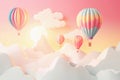AI generative. Hot Air Balloon and Clouds