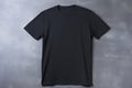 Ai generative. Black t-shirt with copy space on gray background