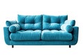 Ai generative. Blue sofa on white