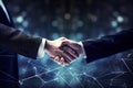 Ai generative. Businessmen handshake, business meeting and partnership concept Royalty Free Stock Photo