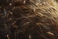 ai generative close up of fleas on animal fur