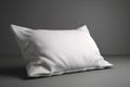 Ai Generative Close up of a white pillow on grey background, 3d render Royalty Free Stock Photo