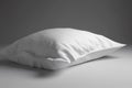 Ai Generative Close up of a white pillow on grey background, 3d render Royalty Free Stock Photo