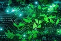 AI generative. Concept of green technology