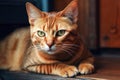 Ai generative. Cute ginger tabby cat