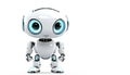 AI generative. Cute robot on white background