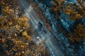 ai generative cycling on the mountain bird view