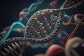 Ai Generative 3d DNA Science and technology background