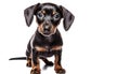 AI generative. Dachshund puppy on a white Royalty Free Stock Photo