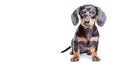 AI generative. Dachshund puppy on a white Royalty Free Stock Photo