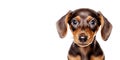 AI generative. Dachshund puppy on a white Royalty Free Stock Photo