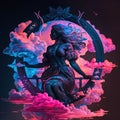 AI Generative Digital Art Illustration Beautiful Abstract Virgo (The Maiden) Zodiac Symbol