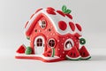 ai generative doll house with watermelon decoration Royalty Free Stock Photo