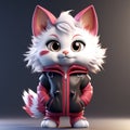 Ai generative freaky animal mascot in stylish clothes