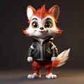 Ai generative freaky animal mascot in stylish clothes