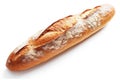 Ai generative. French baguette on white