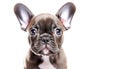 AI generative. French bulldog puppy on white