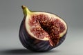 Ai Generative Fresh figs on grey background, closeup. Healthy food concept Royalty Free Stock Photo