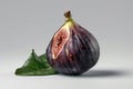 Ai Generative Fresh figs on grey background, closeup. Healthy food concept Royalty Free Stock Photo