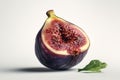 Ai Generative Fresh figs on grey background, closeup. Healthy food concept Royalty Free Stock Photo