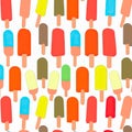 AI-generative Frosty Delights: Colorful Ice Cream Popsicles