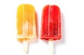 AI generative. Fruit popsicles isolated on a white Royalty Free Stock Photo