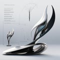 AI generative Futuristic concept design abstract background