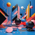 AI generative Futuristic concept design abstract background