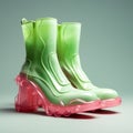 Ai generative futuristic design rubber boots