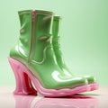 Ai generative futuristic design rubber boots