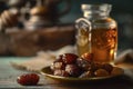 ai generative honey and dates Royalty Free Stock Photo
