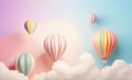 AI generative. Hot Air Balloon and Clouds