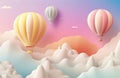 AI generative. Hot Air Balloon and Clouds