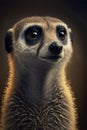 Meerkat portrait illustration by midjourney ai