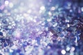 Ai generative. Abstract glitter silver, purple, blue defocused lights background Royalty Free Stock Photo