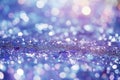 Ai generative. Abstract glitter silver, purple, blue defocused lights background Royalty Free Stock Photo