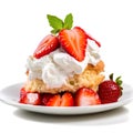 Strawberry shortcake with whipped cream