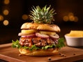 Hawaiian Burger Royalty Free Stock Photo