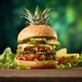 Hawaiian Burger Royalty Free Stock Photo