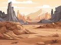 A desert landscape with torn paper8