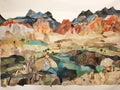 A desert landscape with torn paper8