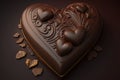 Ai Generative Indulge in the Tempting Delight of Heart-shaped Chocolate