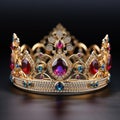 ai generative, Majestic king or queen royal crown. Royalty Free Stock Photo